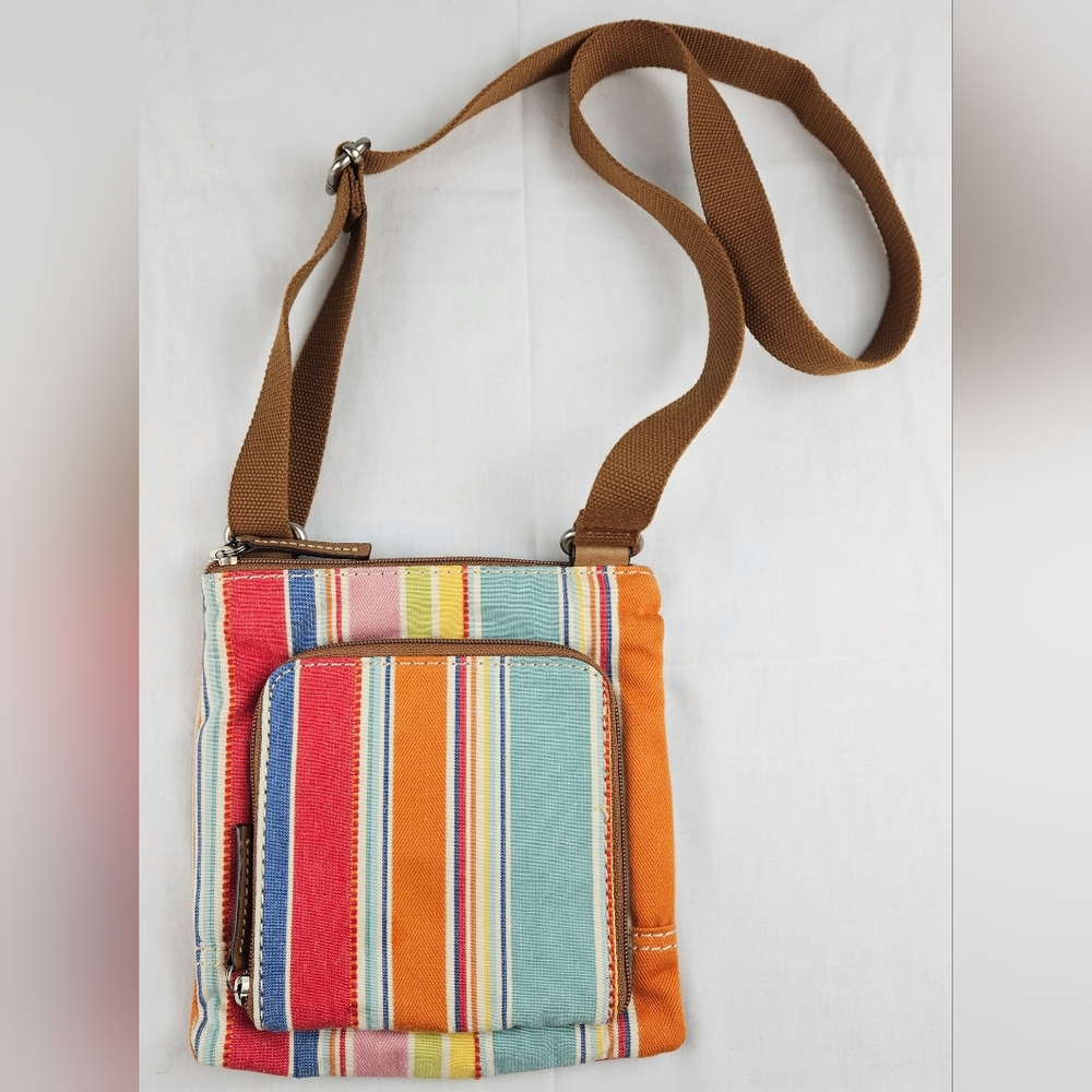 Fossil strip multi colored crossbody bag - Picture 2 of 13